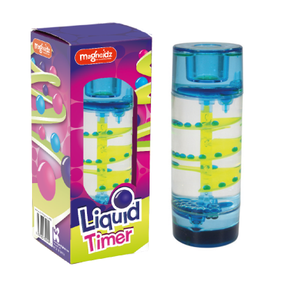 Clepsidră cu lichid spiralată pentru relaxare și decor, 15 cm