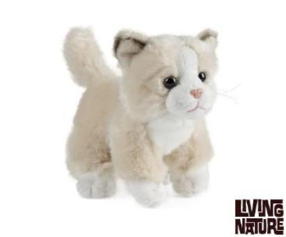 Pisicuță de pluș moale 16 cm, jucărie pentru bebeluși 0 luni+