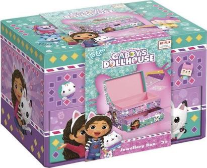 Set creativ cutie de bijuterii de decorat Gabby's Dollhouse pentru copii