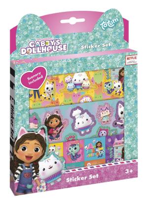 Set de abtibilduri creativ pentru copii Gabby's Dollhouse cu fundal