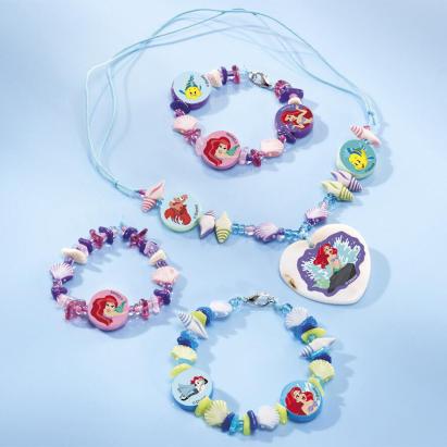 Set creativ bijuterii Disney Princess Ariel, Micuta Sirena, 4 ani+