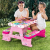 Măsuță de picnic Barbie pentru copii, din plastic, 4 locuri