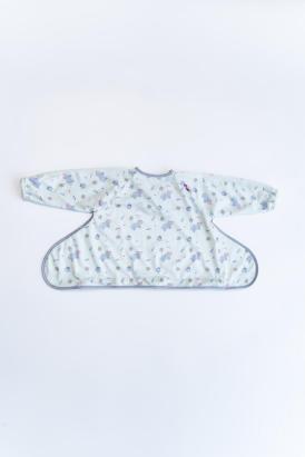 Baveta impermeabila cu maneci lungi si ventuze pentru bebelusi Hipopotami