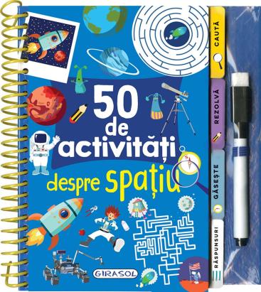 50 de activități despre spațiu - carte interactivă reutilizabilă cu marker