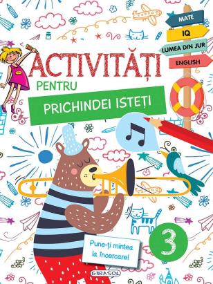 Activități pentru prichindei isteți 3 - carte interactivă educativă pentru 5 ani+