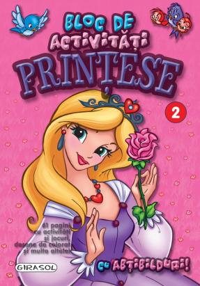 Bloc de activități Prințese 2 cu abțibilduri și jocuri pentru copii 6+
