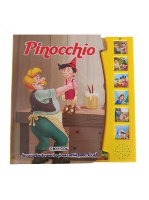 Carte sonora pentru copii Pinocchio cu ilustratii si sunete, 3+
