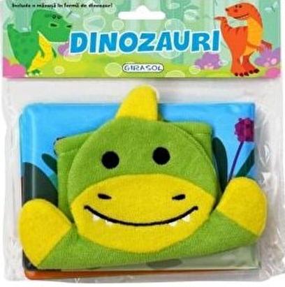 Carte de baie pentru bebelusi Citim in cadita! Dinozauri cu manusa