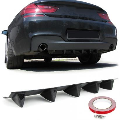 Difuzor spate universal pentru bara spate cu 5 aripioare aspect carbon Performance AutoTuning