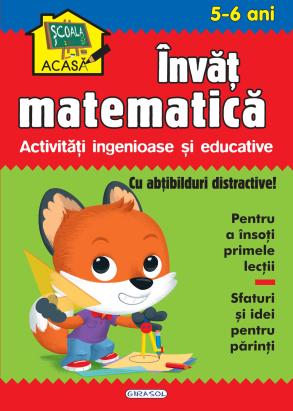 Carte de activități matematice pentru copii 5-6 ani, cu abțibilduri