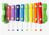 Xilofon din lemn pentru copii Broscuta vesela, 8 note colorate