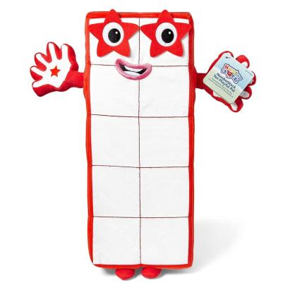 Mascota din plus Numberblocks Zece, 42 cm, moale si interactiva