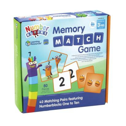 Joc de memorie Numberblocks cu 80 cartonase pentru invatarea numerelor