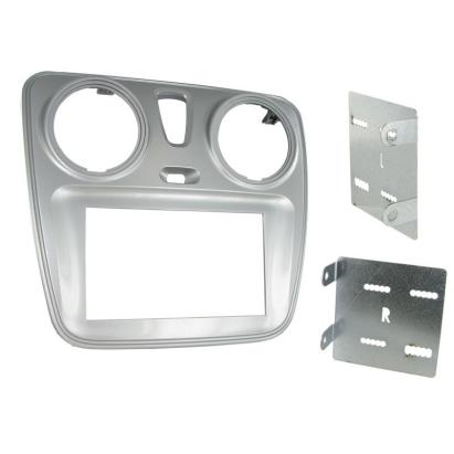 Rama adaptoare 2DIN Connects2 pentru Dacia Dokker si Lodgy, argintie