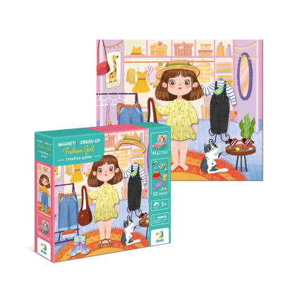 Joc magnetic de imbracat Parada Modei, 32 piese, 3 ani+