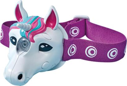 Lanterna frontala Unicorn pentru copii, cu lumina si sunet