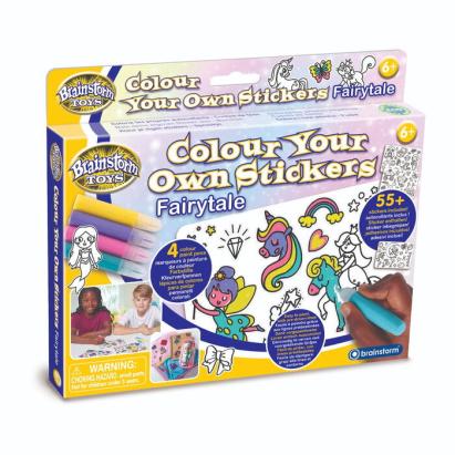 Set abtibilduri de colorat Taramul basmelor cu 55+ stickere si 4 carioci