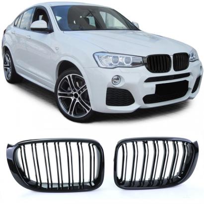 Grilaj sport cu dublu fante, lucios, potrivit pentru BMW X3 F25 X4 F26 Performance AutoTuning