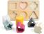 Joc de sortare forme din lemn si silicon pentru copii 12 luni+