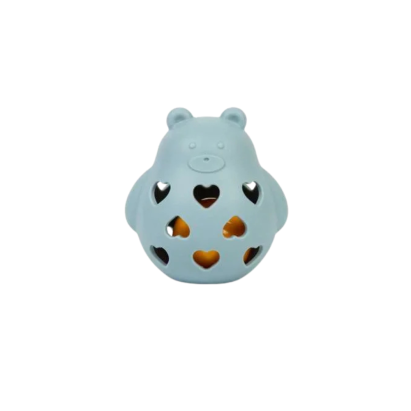Zornaitoare din silicon pentru bebelusi, Ursuletul cu miere, albastru pastel