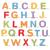 Set litere magnetice de tipar - 49 piese
