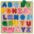 Puzzle alfabet din lemn colorat pentru copii, 26 piese educative