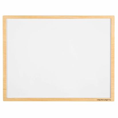 Tabla magnetica pentru copii cu rama din lemn, alba, 43 x 33 cm