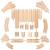 Set sine tren din lemn Bigjigs, 25 piese pentru circuit feroviar