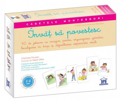 Învăț să povestesc - 90 de jetoane Montessori pentru relatat povești + ghid