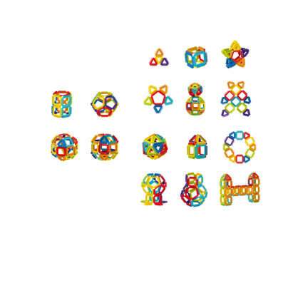 Joc de constructie STEAM Forme Magice, 26 piese colorate, 3 ani+