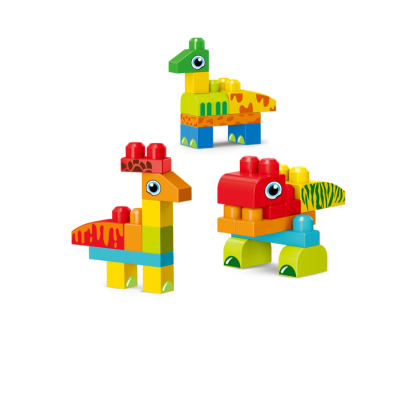 Set de construcție STEAM cu dinozauri haioși, 31 piese, 3 ani+