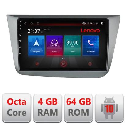 Navigație dedicată Seat Leon 2005-2012 Android, GPS, Bluetooth, 4G, 4GB+64GB