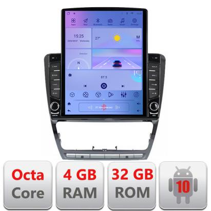 Navigație Android Skoda Octavia 2 2005-2013, ecran Tesla 9.7 inch, 4GB RAM