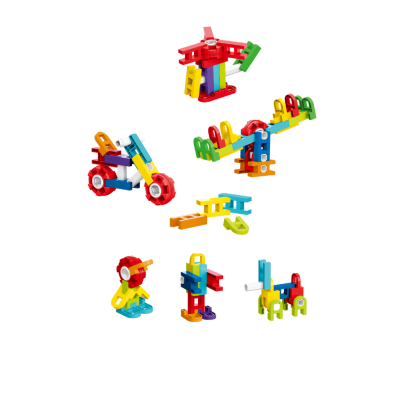 Set de construcție STEAM Fun Blocks cu 26 piese și cutie cu mâner