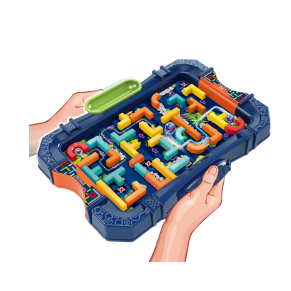 Joc STEM cu labirint ingenios pentru copii 4+ si 2 bile metalice