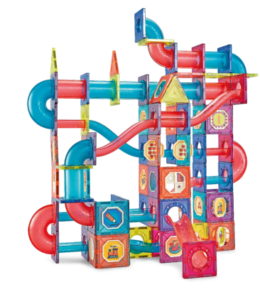 Labirint magnetic 3D pentru copii, 199 piese, 7.5 cm, Bufnitel