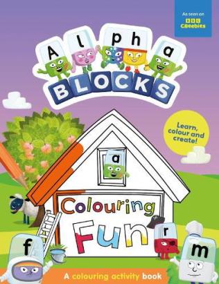 Carte de colorat cu activitati Alphablocks pentru invatarea literelor, 3+
