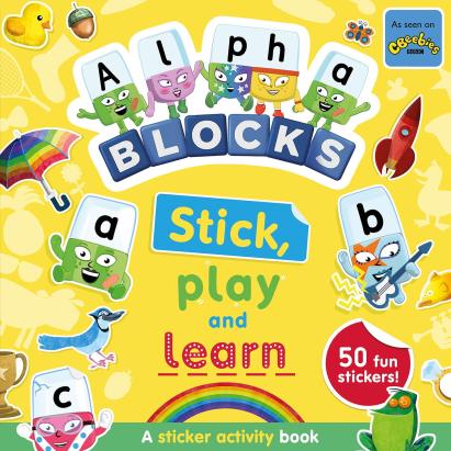 Cărticică cu activități Alphablocks - 50 stickere, joacă și învățare