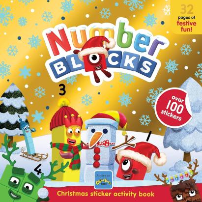 Carte cu abtibilduri si activitati Numberblocks de Craciun, 32 pagini