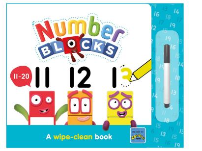 Cărticică Scriu și Șterg Numberblocks 11-20, reutilizabilă, 3 ani+