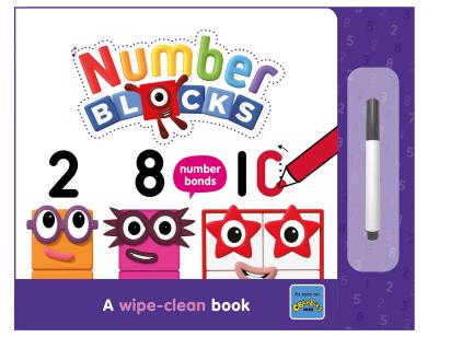 Cărticică scriu și șterg Numberblocks - Legături numerice, 3 ani+