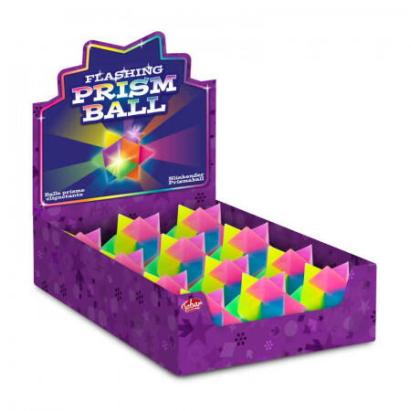 Minge cu lumini Prisma multicolora pentru joaca senzoriala, 6.5 cm