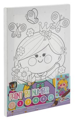 Tablou pictat pe numere cu Printesa pentru copii 5+