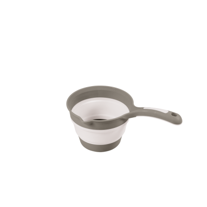 Recipient pliabil pentru baie bebelusi, cu maner ergonomic, gri