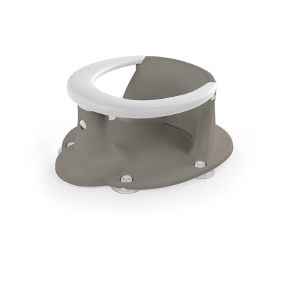 Scaun de baie pentru bebelusi, gri mat, cu 4 ventuze si design ergonomic
