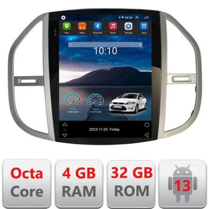 Navigație tip Tesla pentru Mercedes Vito W447 2016+ 4GB 32GB GPS CarPlay