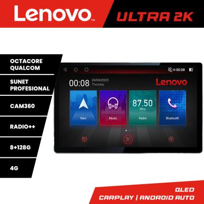 Navigatie auto universala Lenovo 13 inch 2K, 8+128GB, 4G, Waze