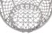 Scaun rotund tip leagan suspendat cu perna Confort Plus, casa sau gradina, gri Household NewTrend