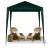Pavilion gradina 200x200x240 cm, structura metalica, acoperis PE 90g/mp, verde Household NewTrend