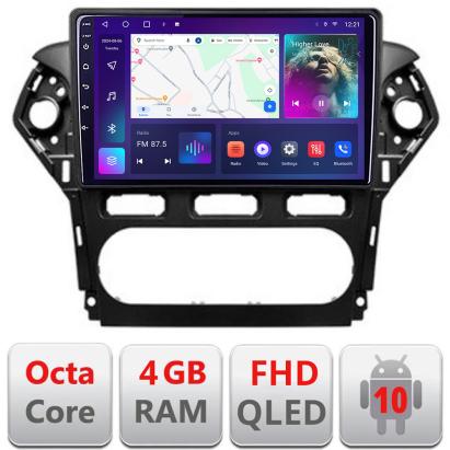 Navigatie Ford Mondeo 2010-2014 B-MONDEO-CLIMA Android Ecran QLED octa core 4+64 carplay android auto KIT-MONDEO-CLIMA+EDT-E310V3